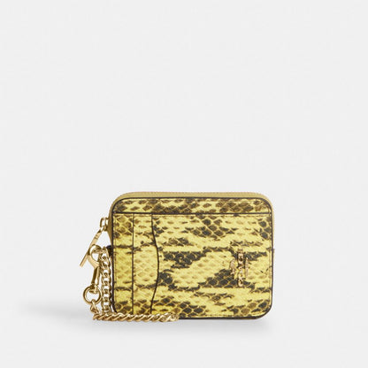 Zip Card Case In Signature Denim