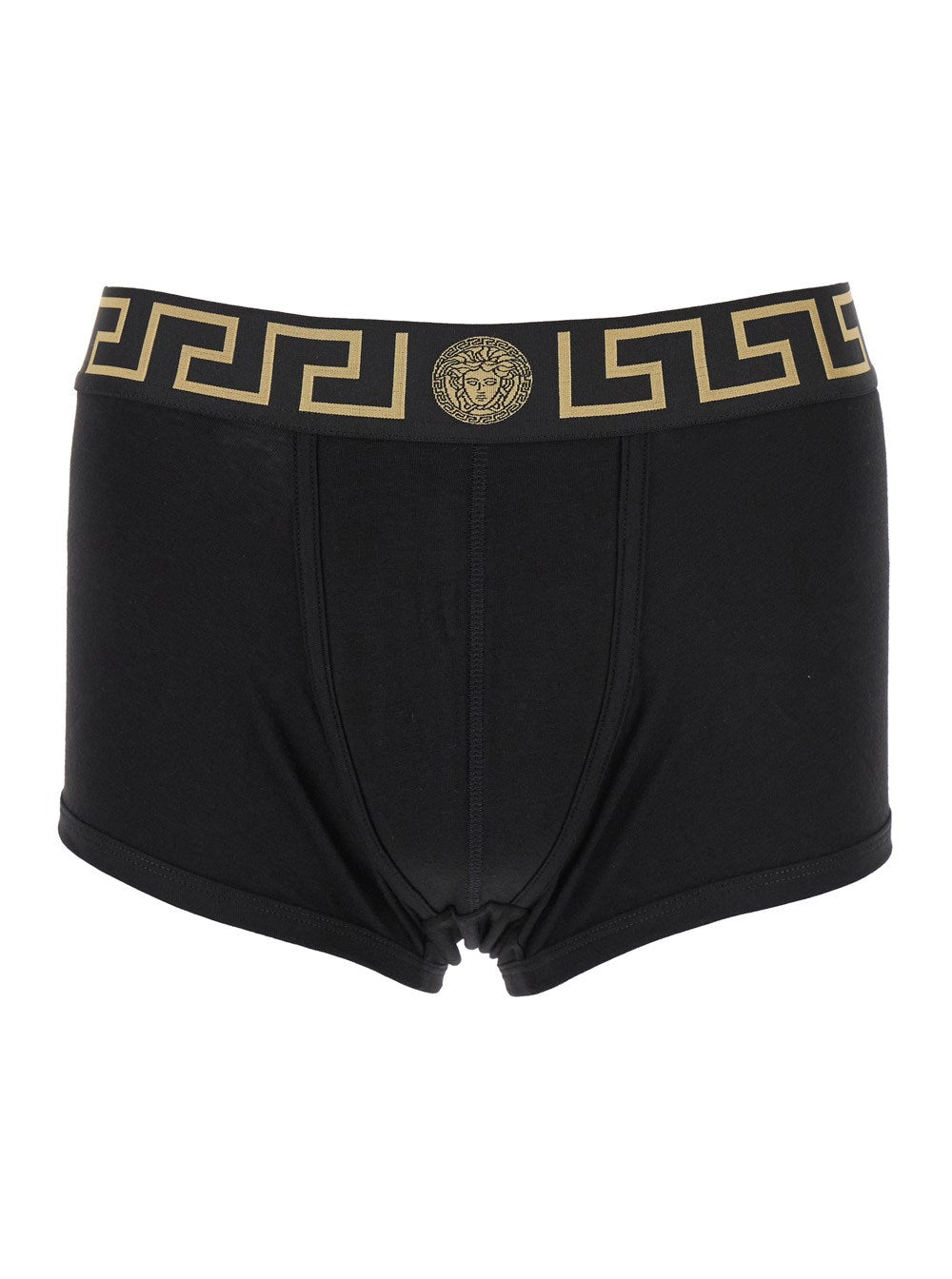 Versace Black Briefs with Elastic Waist with Medusa Print in Cotton Stretch Man