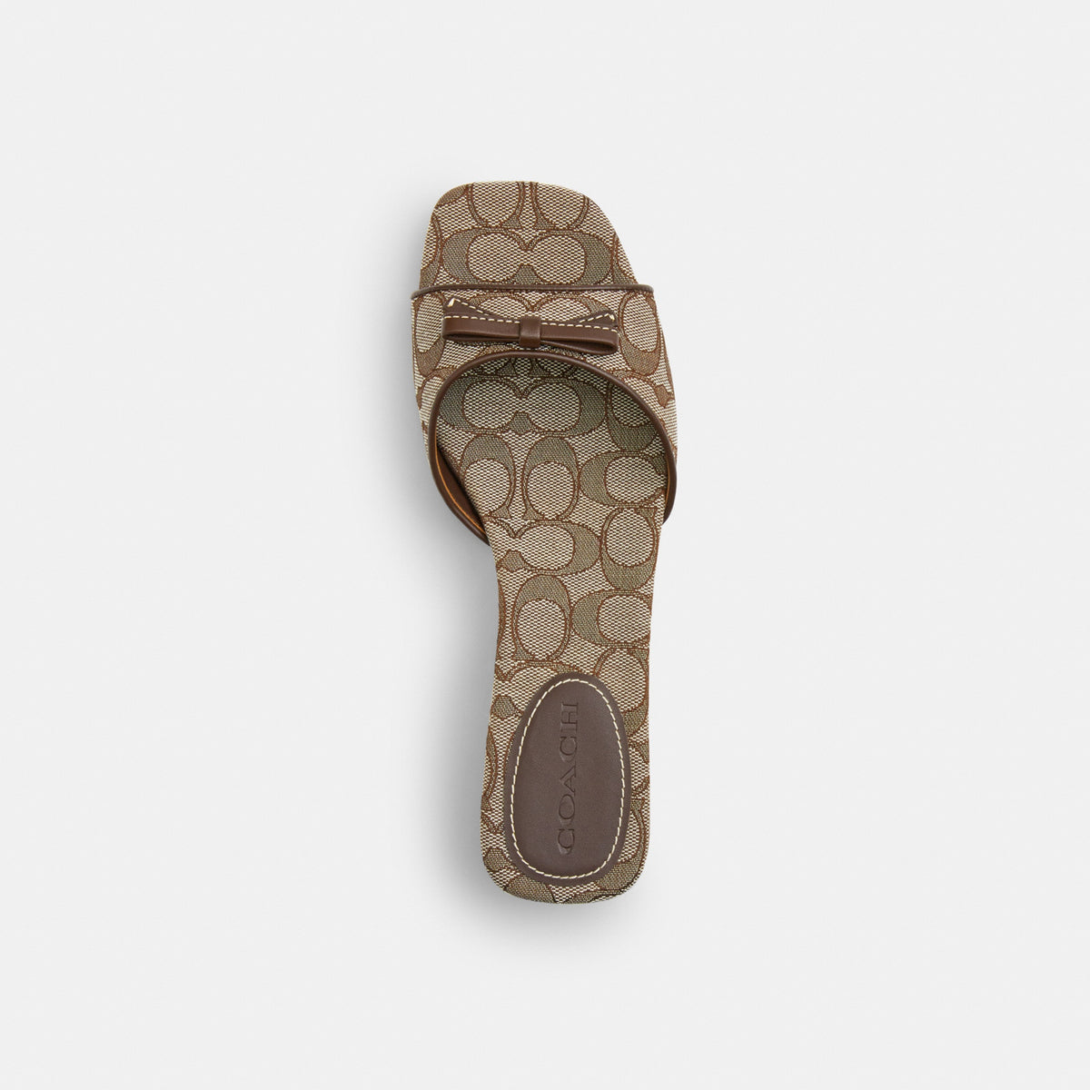 Bow Kitten Heel Sandal In Signature Jacquard