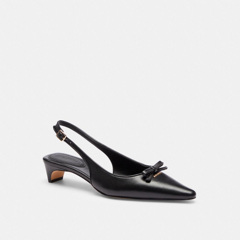 Bow Slingback Heel In Signature Jacquard