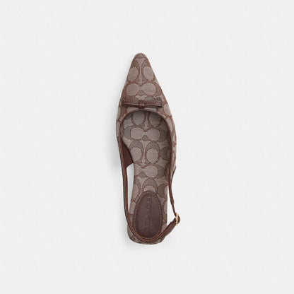 Bow Slingback Heel In Signature Jacquard