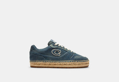 Soho Espadrille Sneaker In Loved Denim