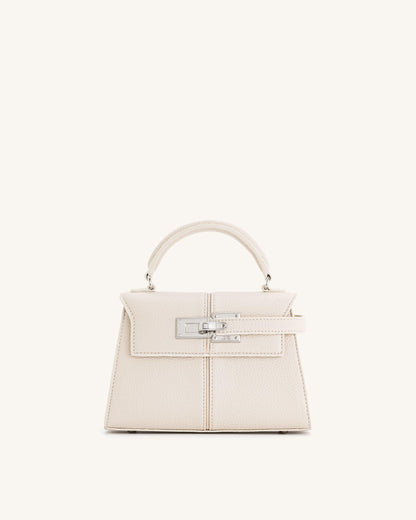 Elise Top Handle Bag - White