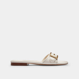 Margot Flat Sandal In Crystal Signature Denim