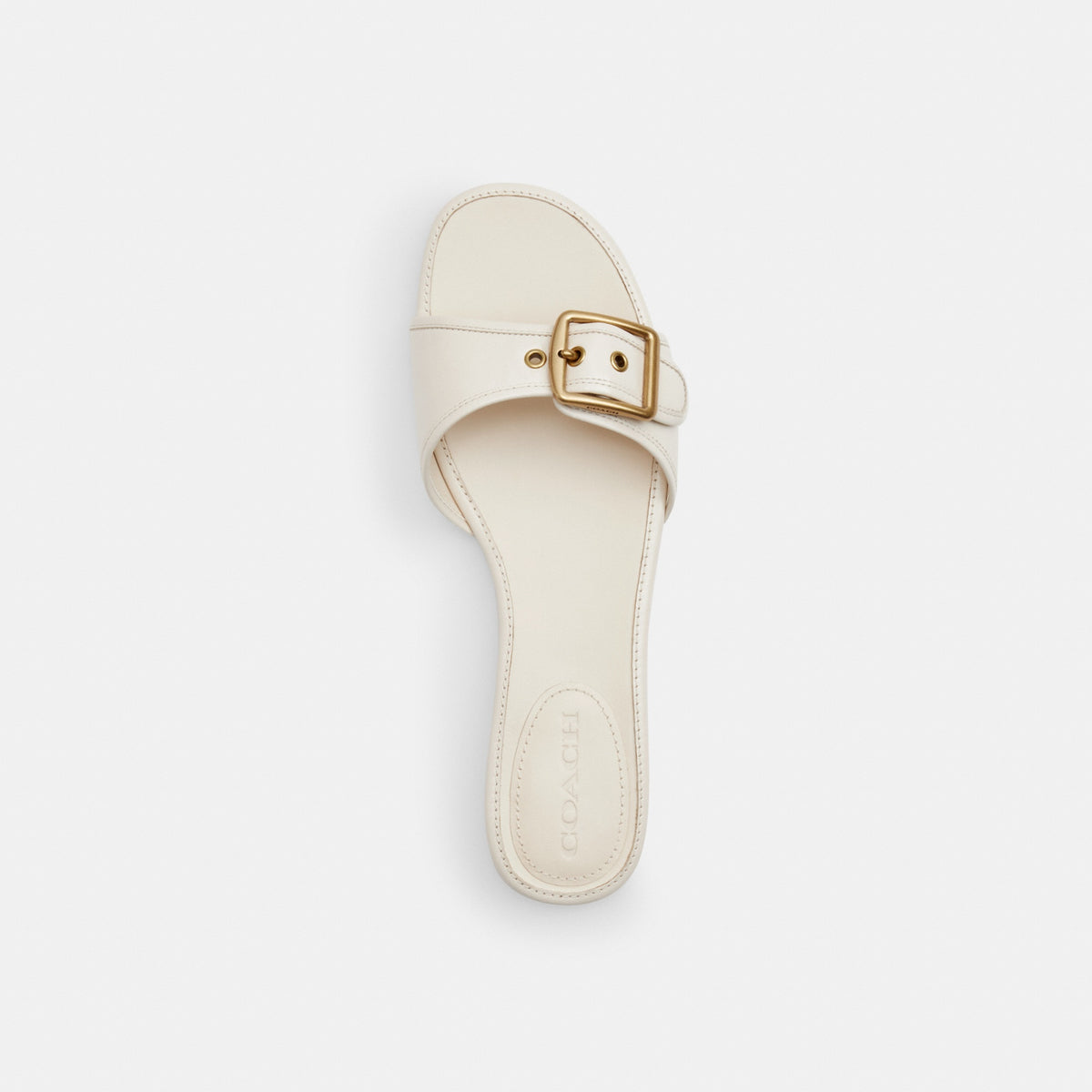 Margot Flat Sandal In Crystal Signature Denim