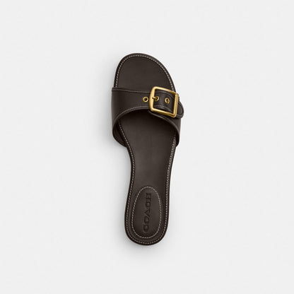 Margot Flat Sandal In Crystal Signature Denim