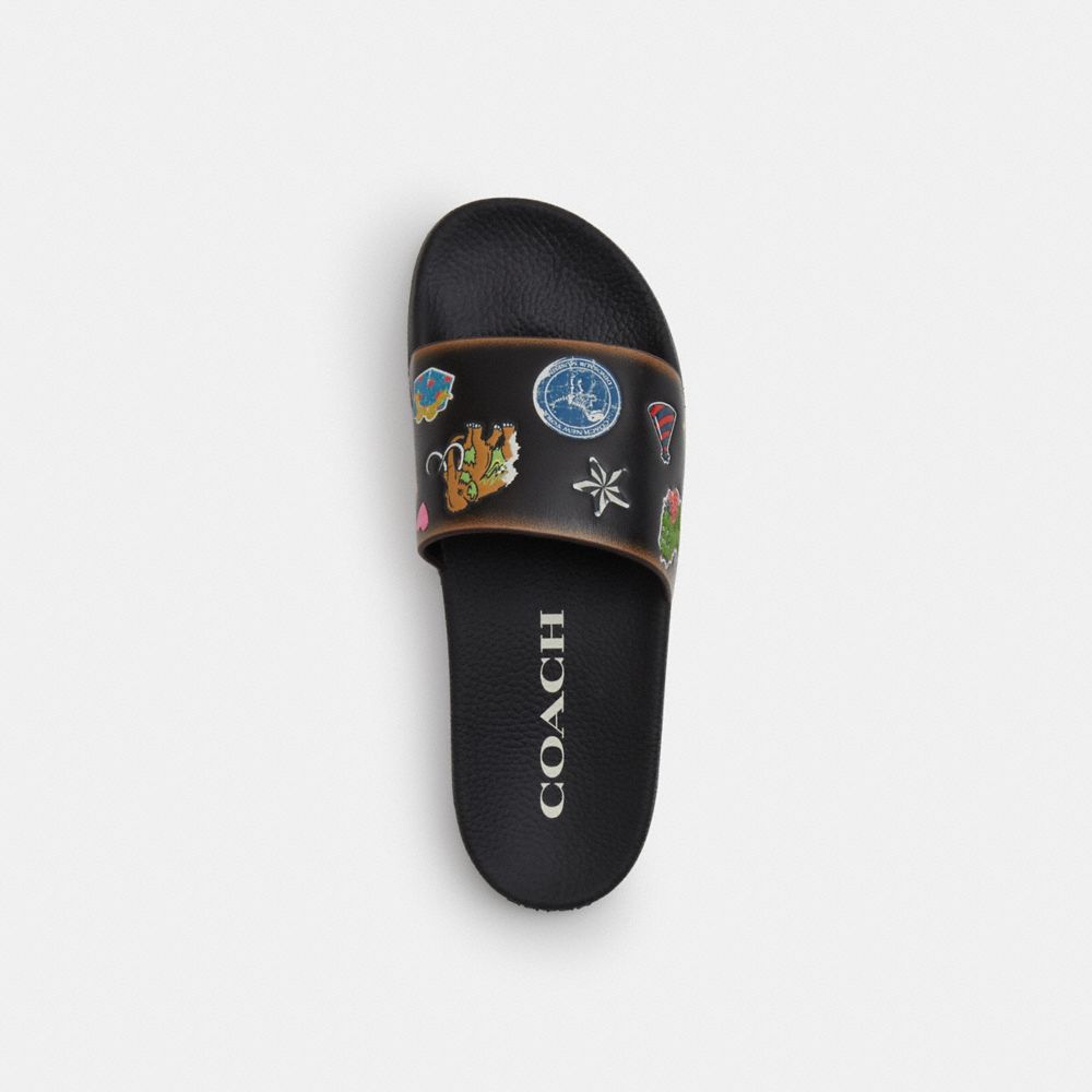 Disney X Coach Udele Sport Slide With Sticker Print