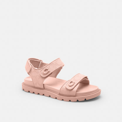 Brynn Sandal In Crystal Signature Denim