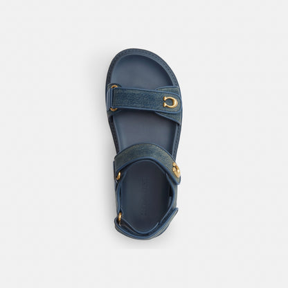 Brynn Sandal In Loved Denim