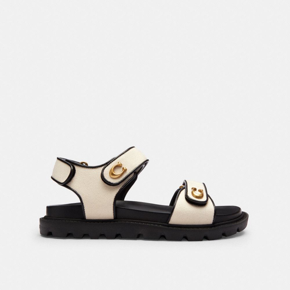 Brynn Sandal In Crystal Signature Denim