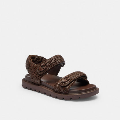 Brynn Sandal In Crystal Signature Denim