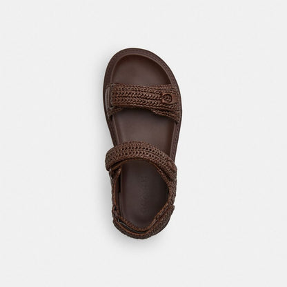 Brynn Sandal In Crystal Signature Denim