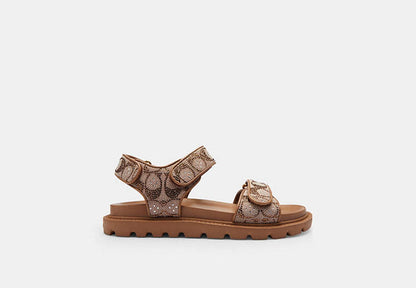 Brynn Sandal In Crystal Signature Jacquard