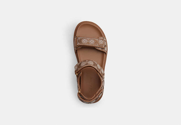 Brynn Sandal In Crystal Signature Jacquard