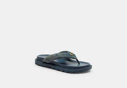 Brynn Thong Sandal In Loved Denim