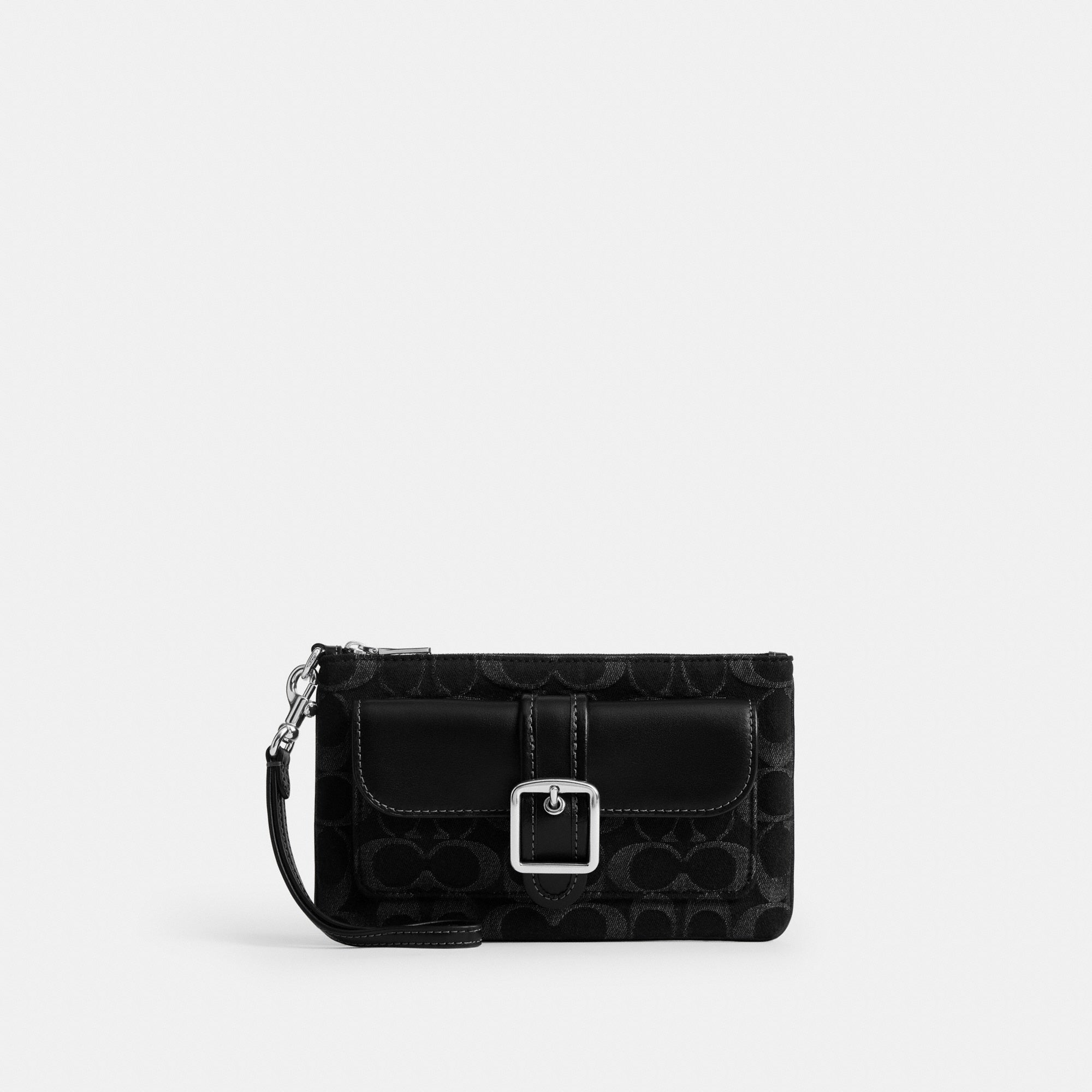 Ashton Wristlet In Signature Denim