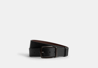Boxed Plaque And Harness Buckle Cut-To-Size Reversible Belt, 38 Mm