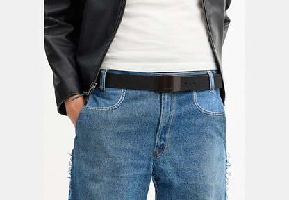 Boxed Plaque And Harness Buckle Cut-To-Size Reversible Belt, 38 Mm