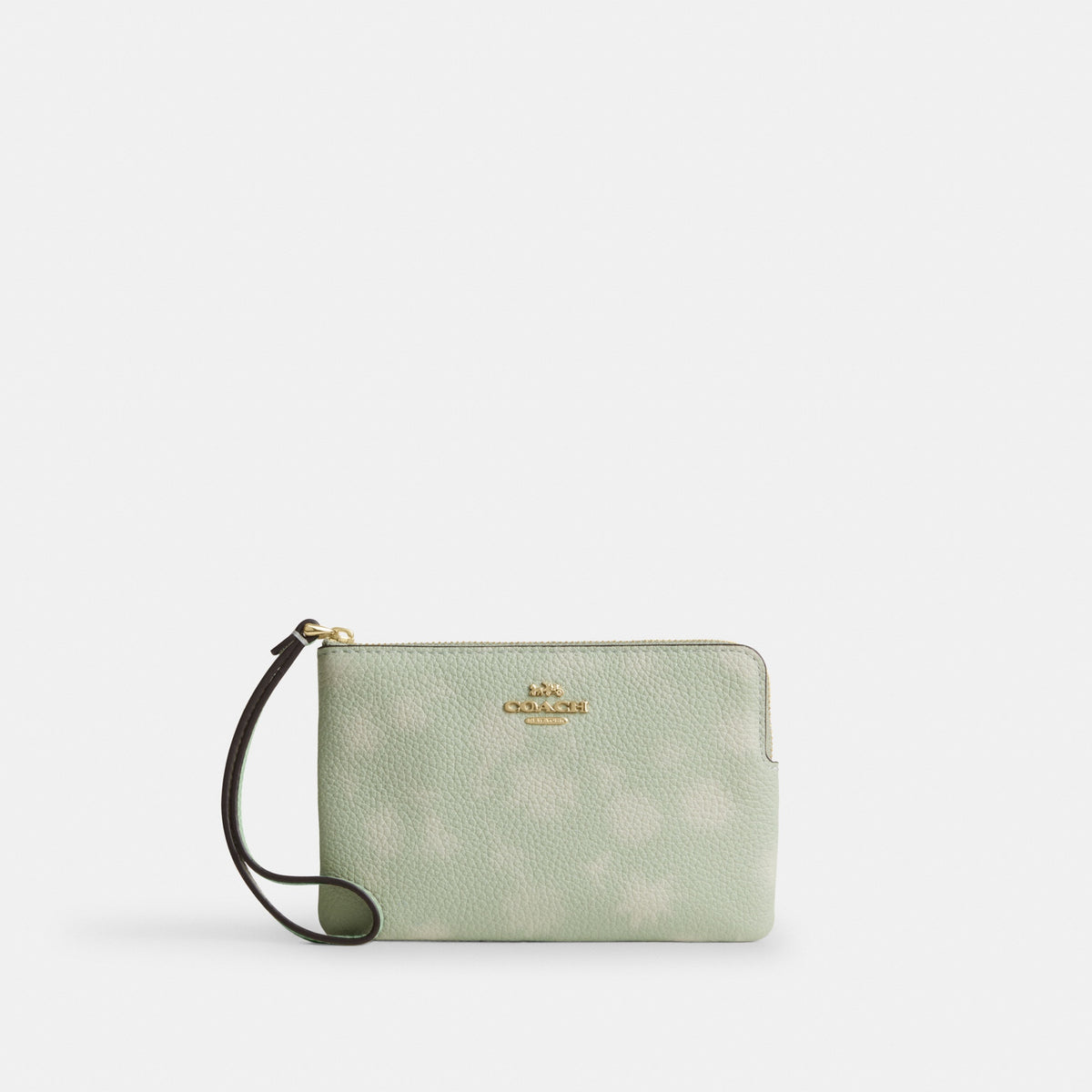 Corner Zip Wristlet With Floral Print