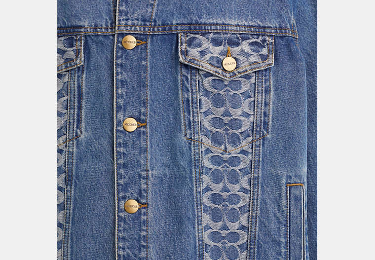 Restored Oversized Signature Denim Jacket