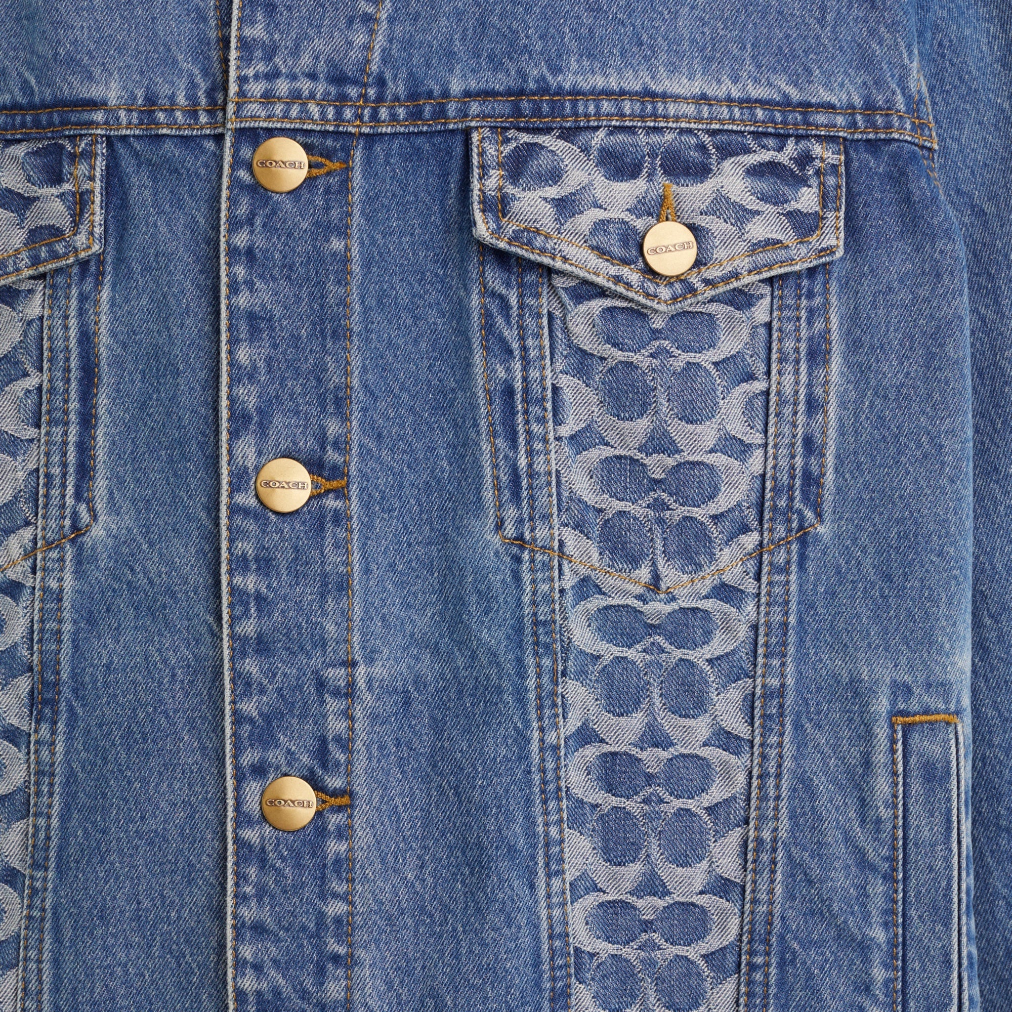 Restored Oversized Signature Denim Jacket