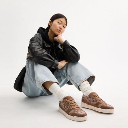 Soho Sneaker In Crystal Signature Jacquard