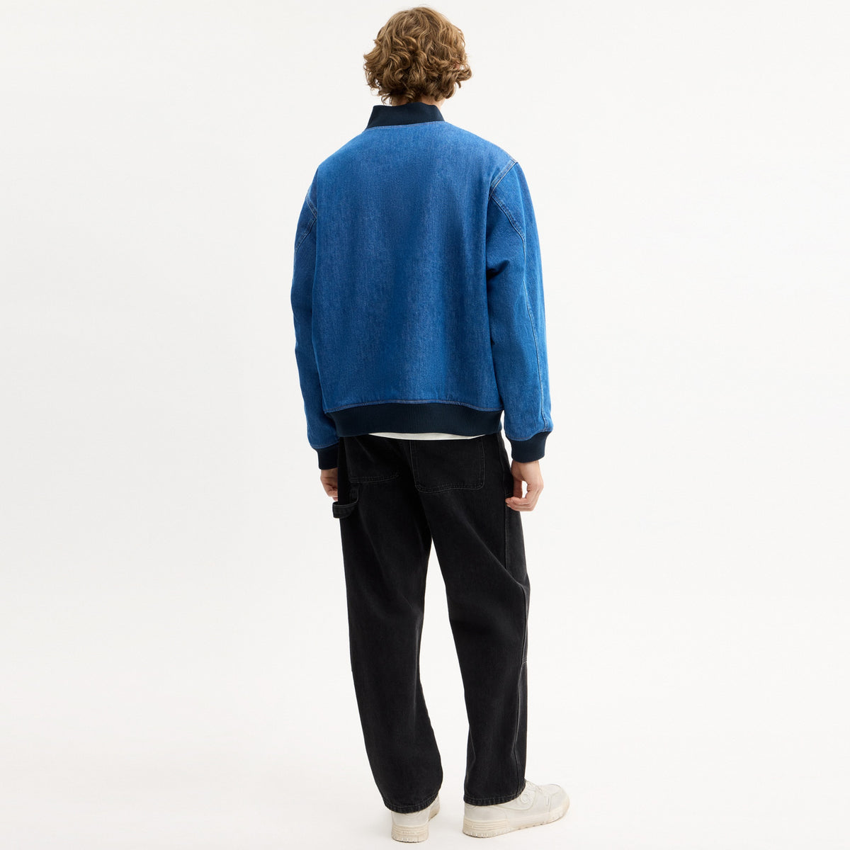Denim Varsity Jacket In Organic Cotton