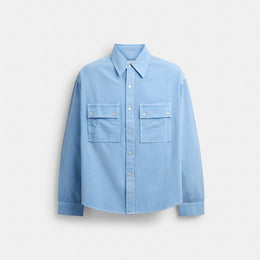 Long Sleeve Canvas Shirt In Organic Cotton