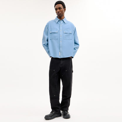Long Sleeve Canvas Shirt In Organic Cotton