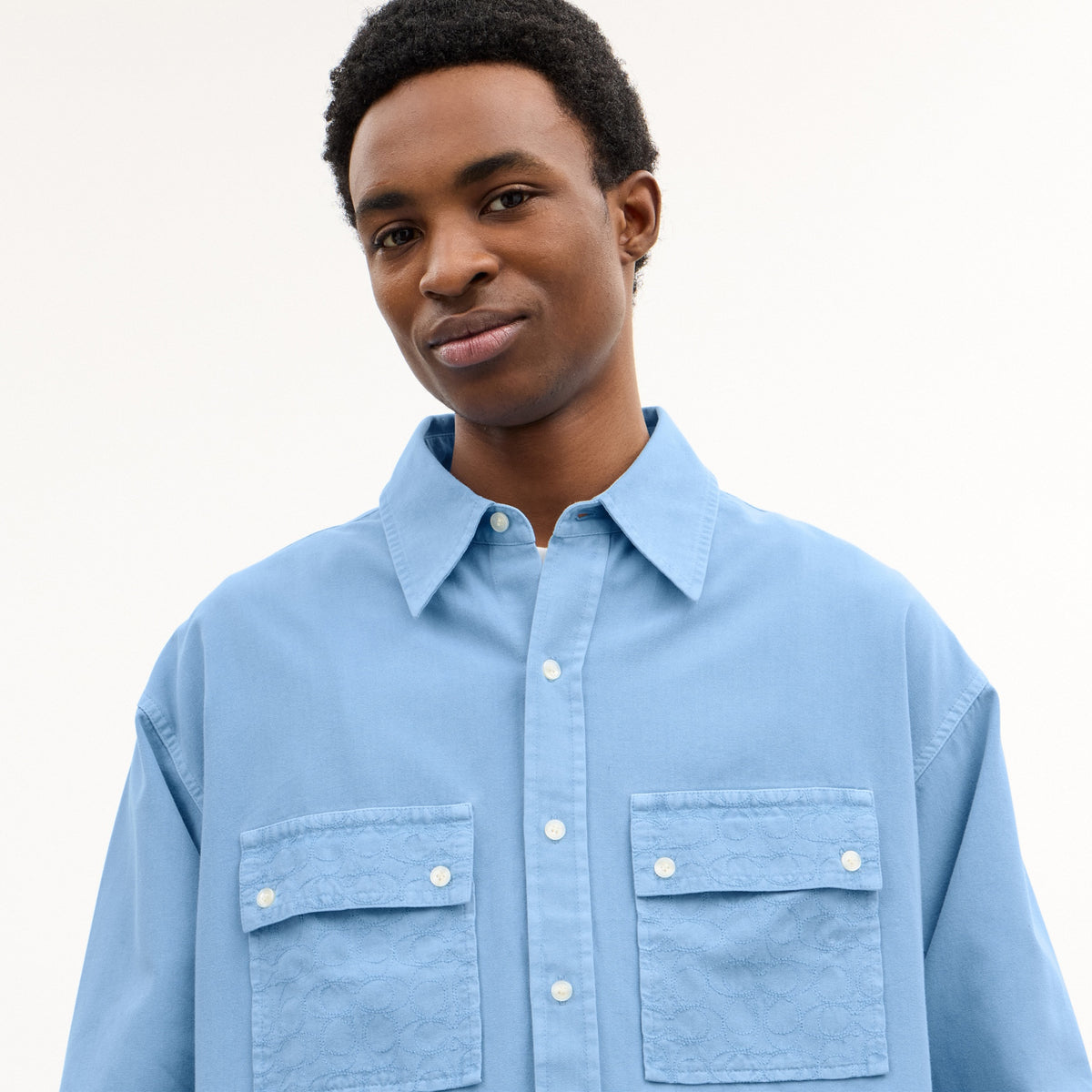 Long Sleeve Canvas Shirt In Organic Cotton