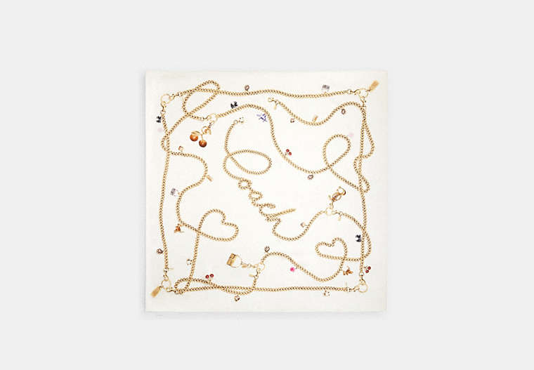 Charms Print Silk Square Scarf