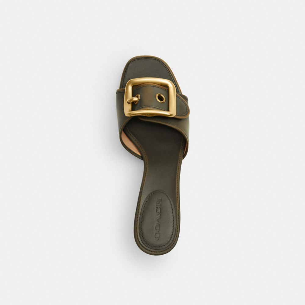 Margot Sandal With Oversized Buckle In Loved Leather