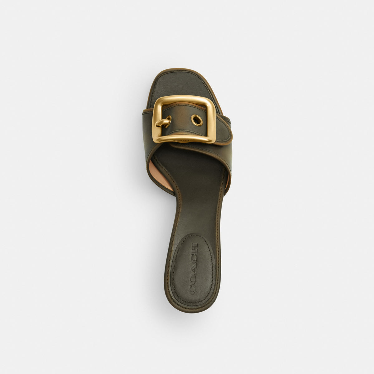 Margot Sandal With Oversized Buckle In Loved Leather