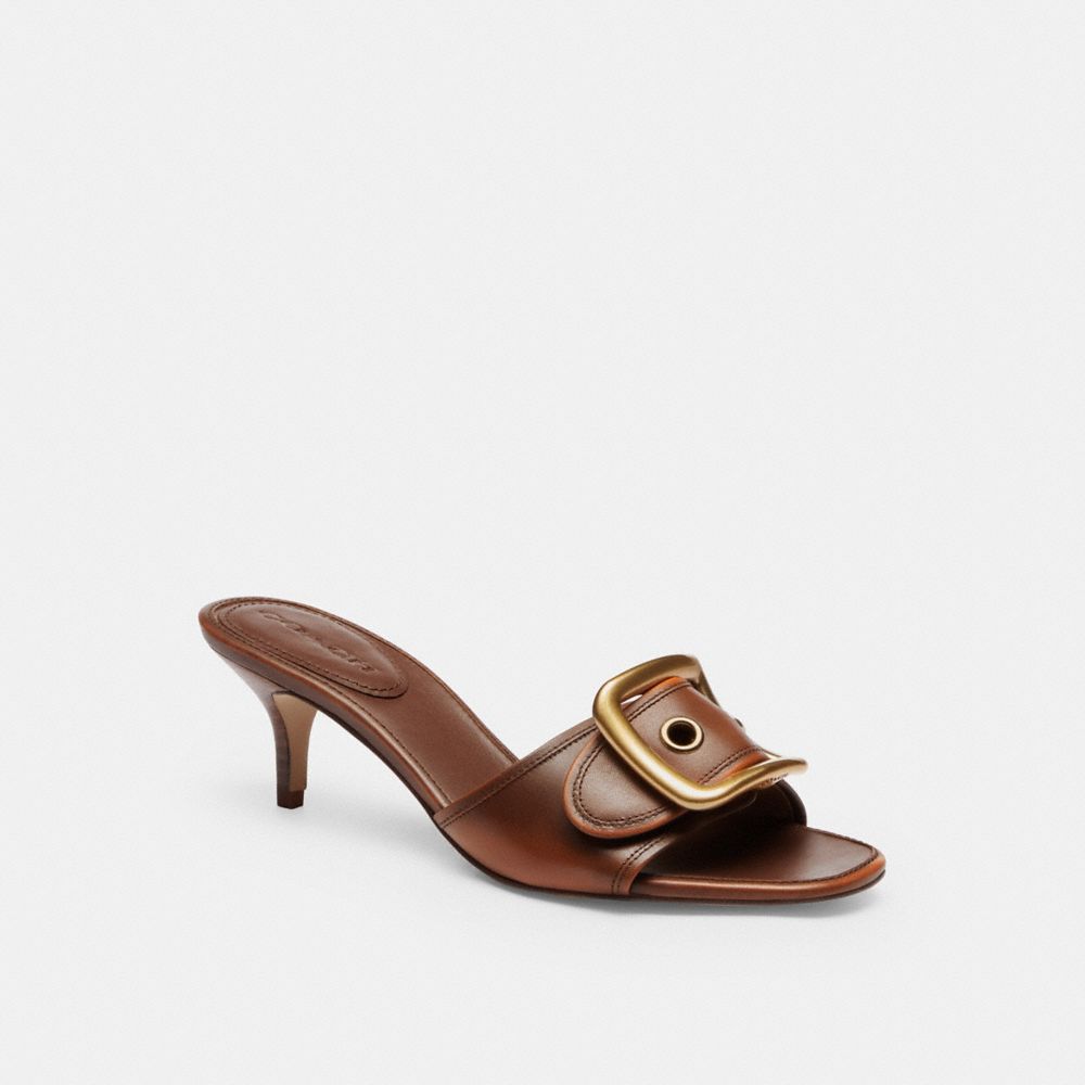 Margot Sandal With Oversized Buckle In Loved Leather