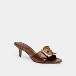 Margot Sandal With Oversized Buckle In Loved Leather