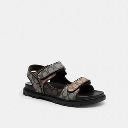 Double Strap Sandal In Signature Jacquard