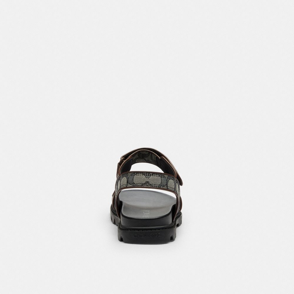 Double Strap Sandal In Signature Jacquard