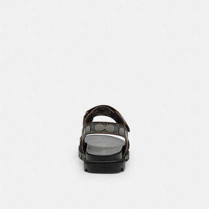 Double Strap Sandal In Signature Jacquard