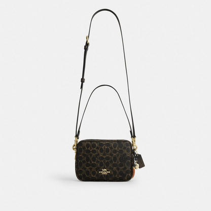 Carey Crossbody Bag In Loved Signature Canvas With Charms