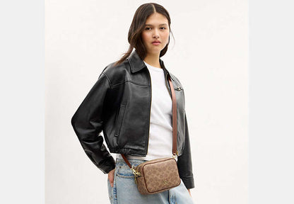 Mini Carey Crossbody Bag In Signature Canvas