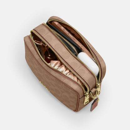 Mini Carey Crossbody Bag In Signature Canvas