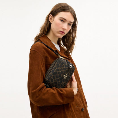 Mini Carey Crossbody Bag In Loved Signature Canvas