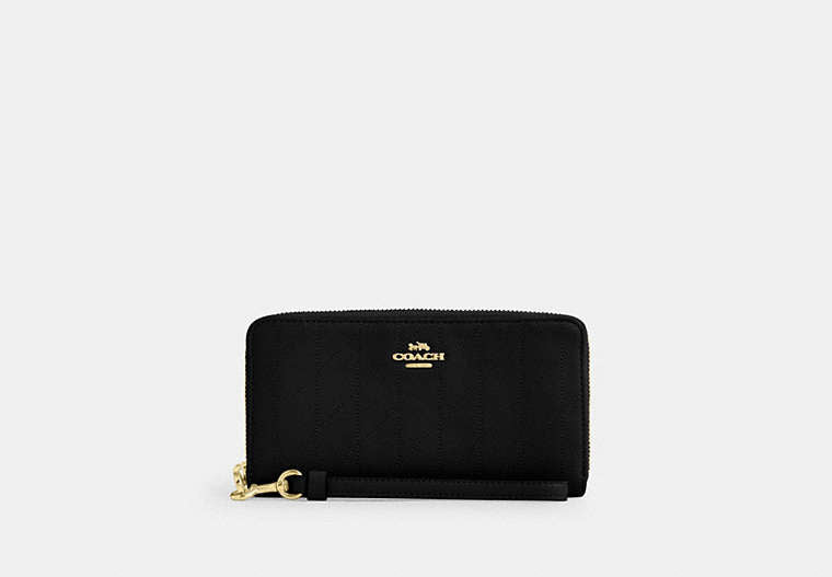 Long Zip Around Wallet With Quilting