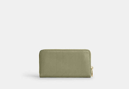 Long Zip Around Wallet With Quilting