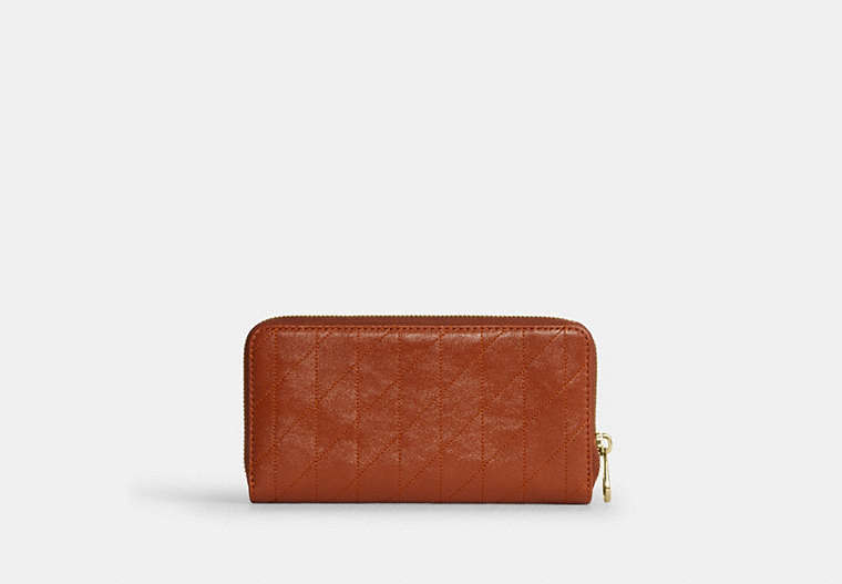 Long Zip Around Wallet With Quilting