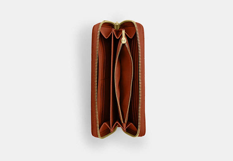 Long Zip Around Wallet With Quilting