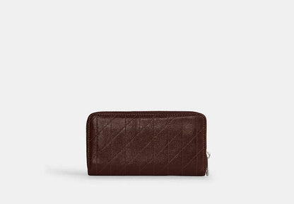 Long Zip Around Wallet With Quilting