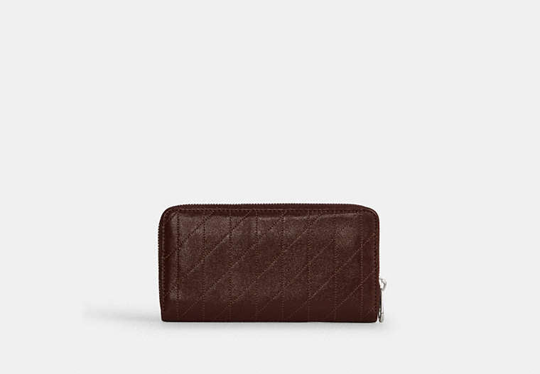 Long Zip Around Wallet With Quilting
