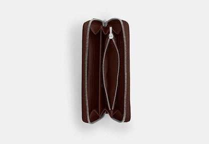 Long Zip Around Wallet With Quilting