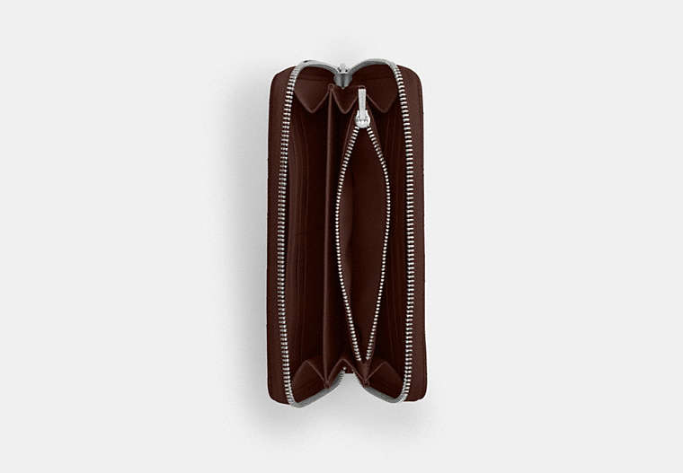 Long Zip Around Wallet With Quilting